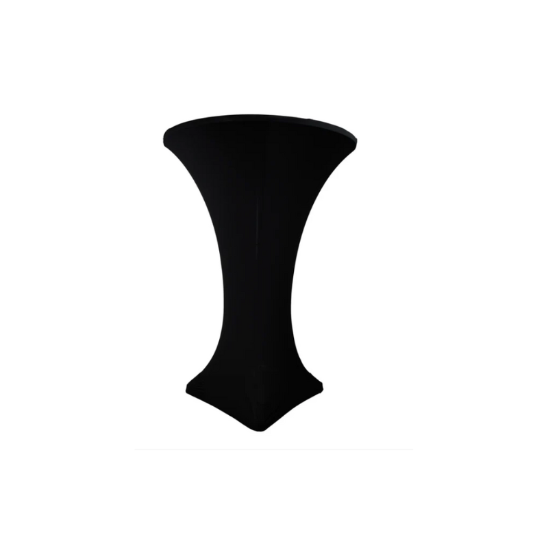 30 Inch Black Spandex Cocktail Table 
