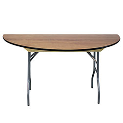 60 In Semi Round Wood Table