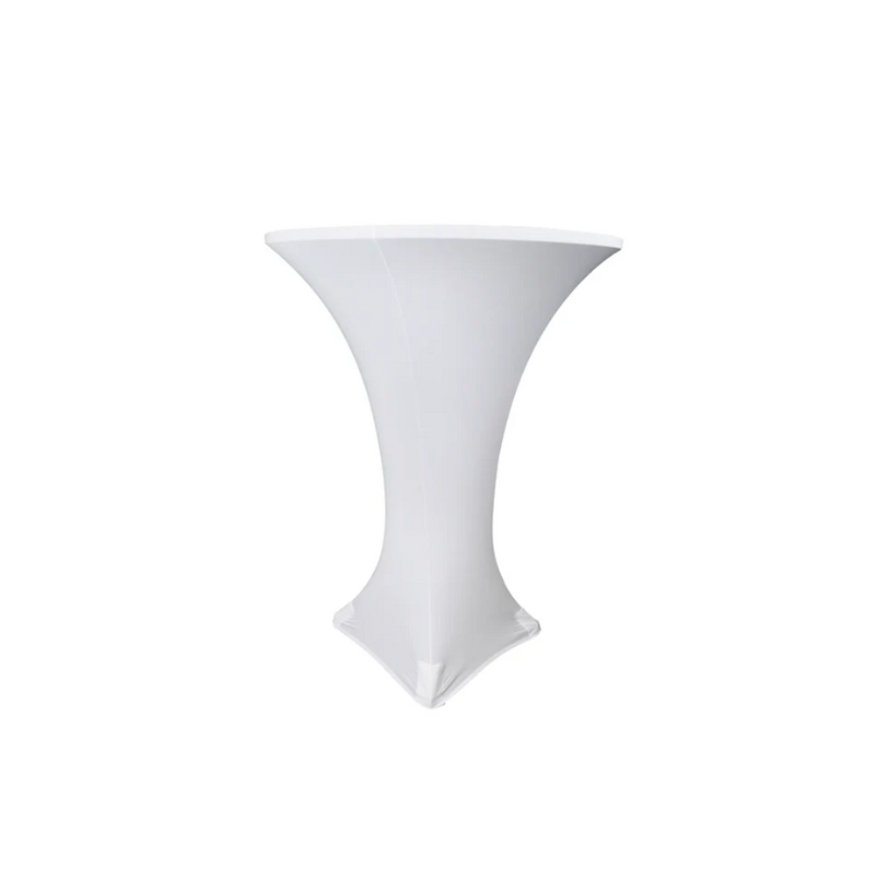 30 Inch White Spandex Cocktail Table 