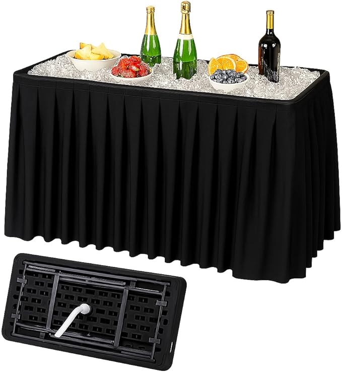 4 Feet Portable Ice Bin Table with Skirt